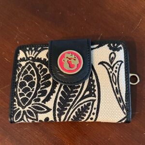Spartina 449 Pink, Black, and Cream Small Wallet